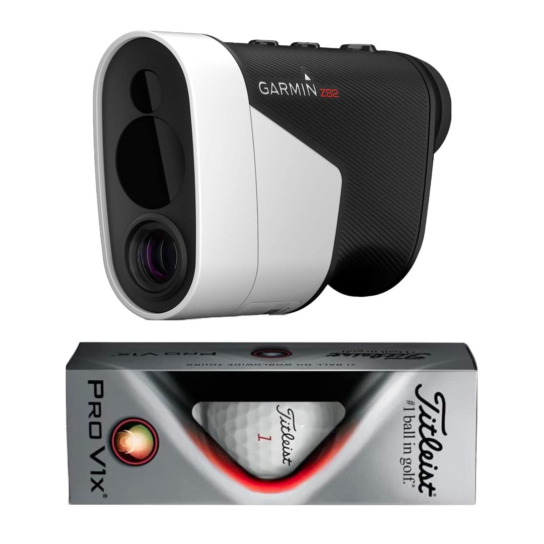 Garmin Approach Z82 Bundle with 3 Titleist Golf Balls, Golf GPS Laser