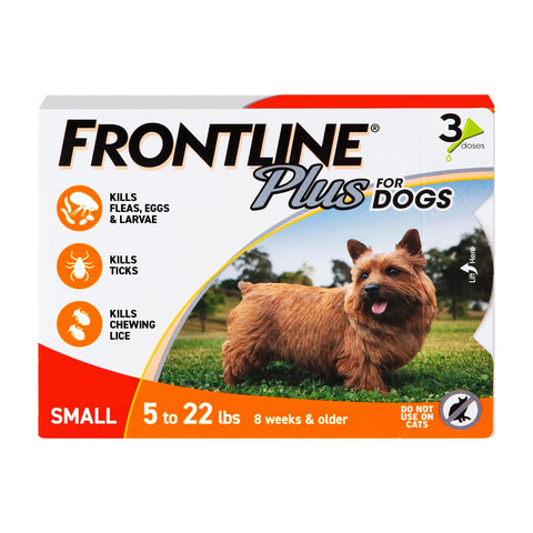 FRONTLINE PLUS FOR DOGS 0-22 LBS 3PK