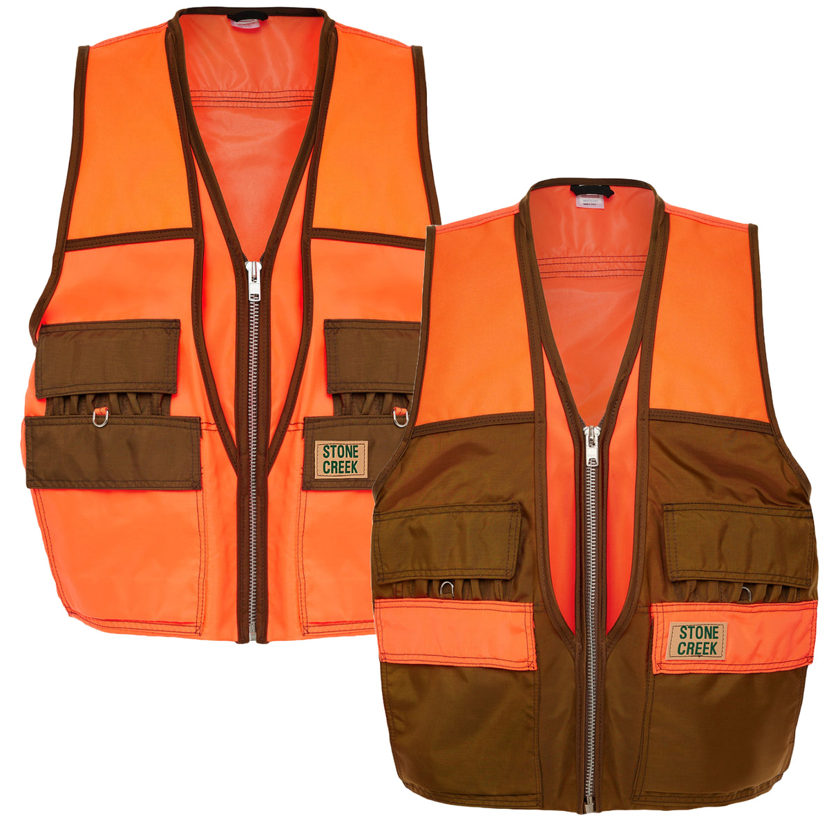 Stone Creek Front Loading Pro Vest (Orange or Brown) – Conkey's