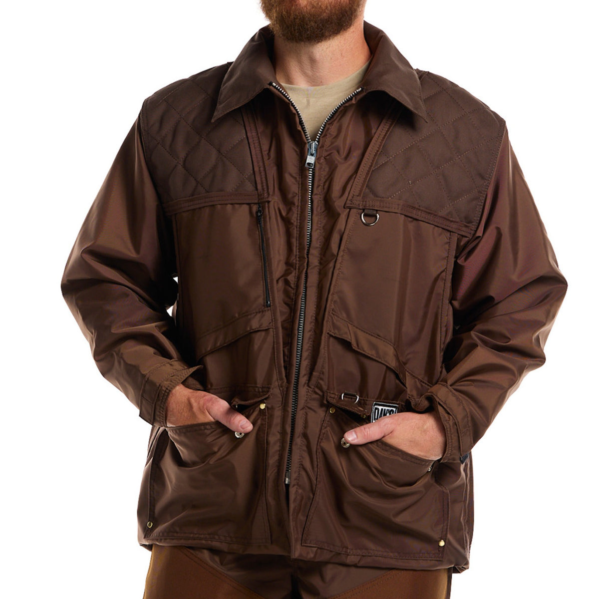 Dan's Hunting Gear Dan's Briar Game Coat in Brown with Orange Trim