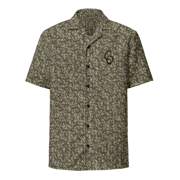 Dog Camo - Short Sleeve Button Up Shirt
