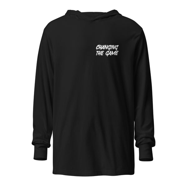 Pro Sport Hooded Long Sleeve Shirt (Back Logo)