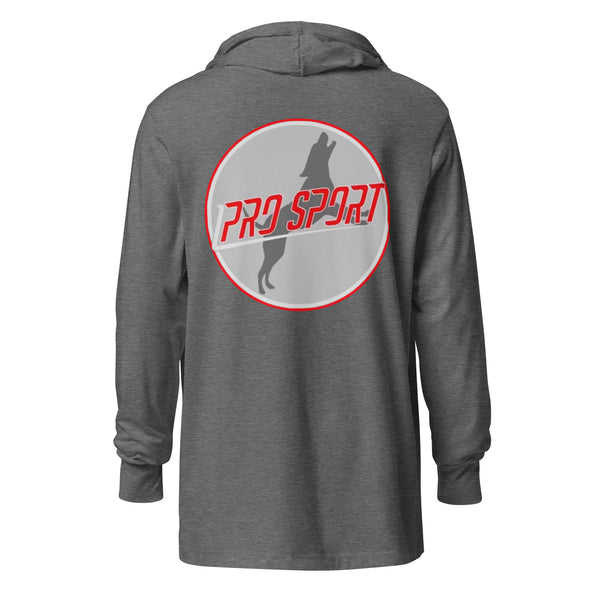 Pro Sport Hooded Long Sleeve Shirt (Back Logo)