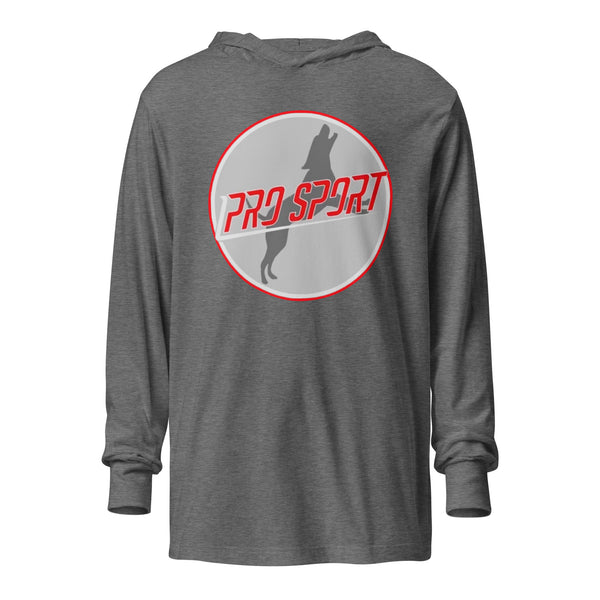 Pro Sport Hooded Long Sleeve Shirt (Front Logo)