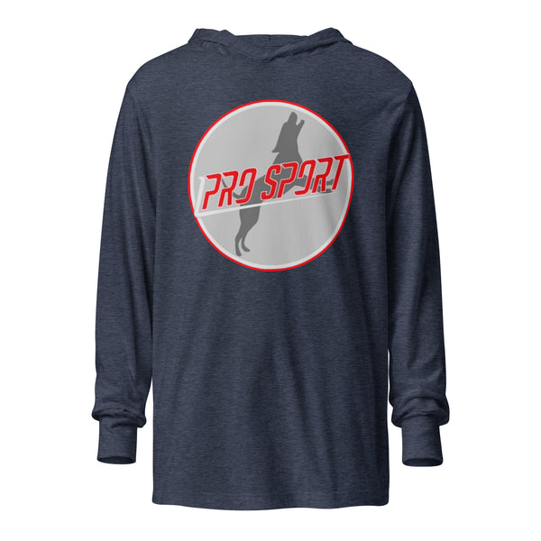 Pro Sport Hooded Long Sleeve Shirt (Front Logo)