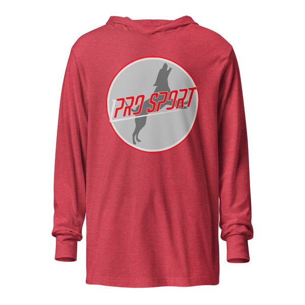 Pro Sport Hooded Long Sleeve Shirt (Front Logo)