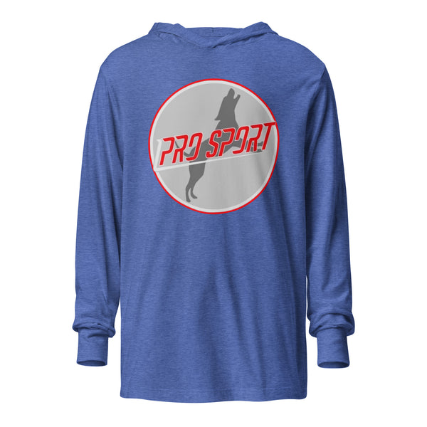 Pro Sport Hooded Long Sleeve Shirt (Front Logo)