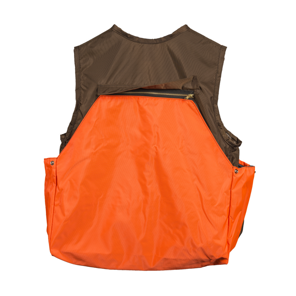 Dan's Briar Game Vest in Brown with Orange Trim