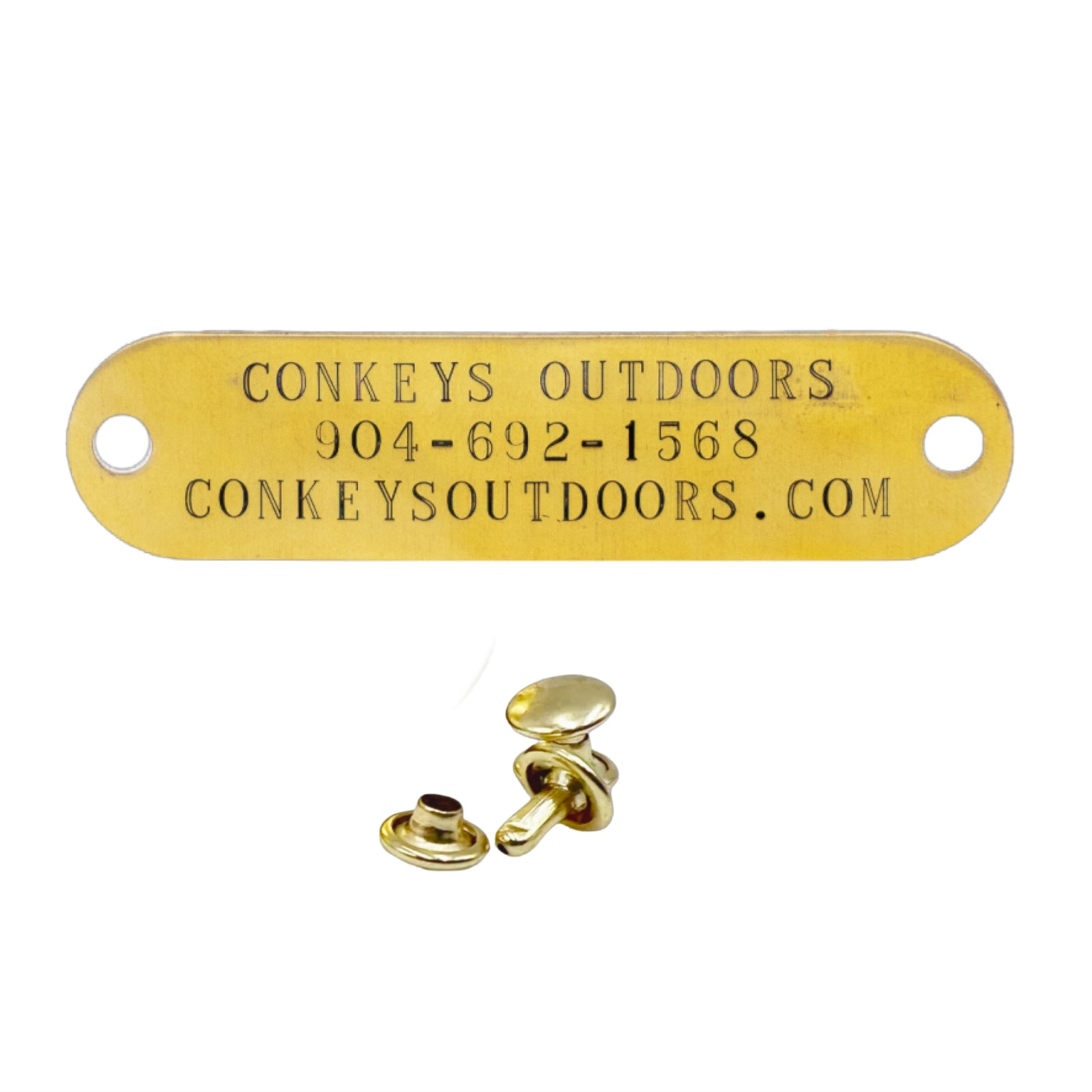 Brass Collar Tag (Hammer-On Rivets Included)
