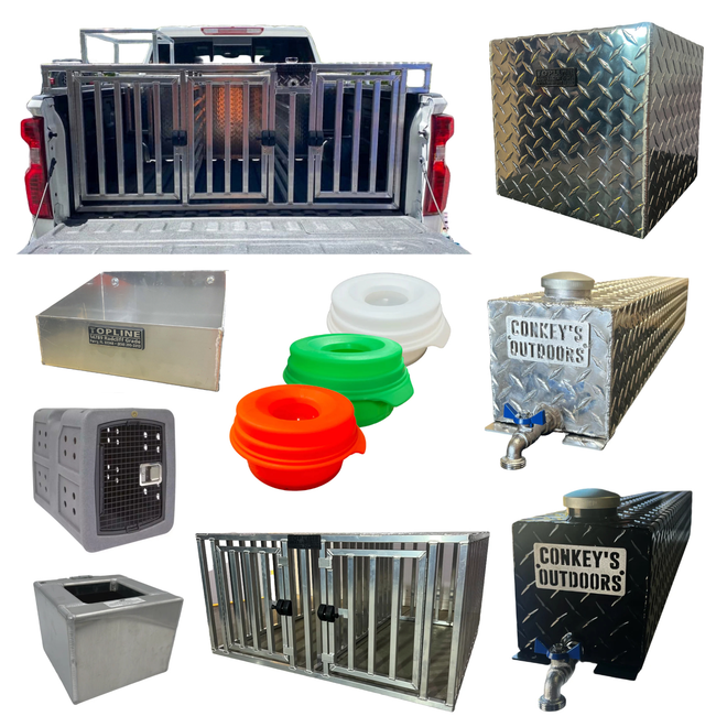 Dog Boxes, Water Bowls, Collar Boxes &amp; Water Tanks