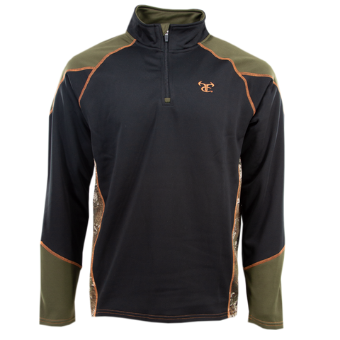 TTC 1/4 Zip Pullover- Black/Strata