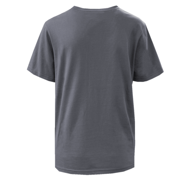 Ladies Charcoal V-neck with Black Logo