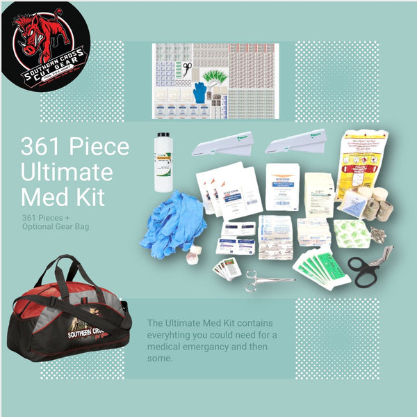 Southern Cross 361 Piece Ultimate Hog Hunting Med Kit (Optional Gear Bag)