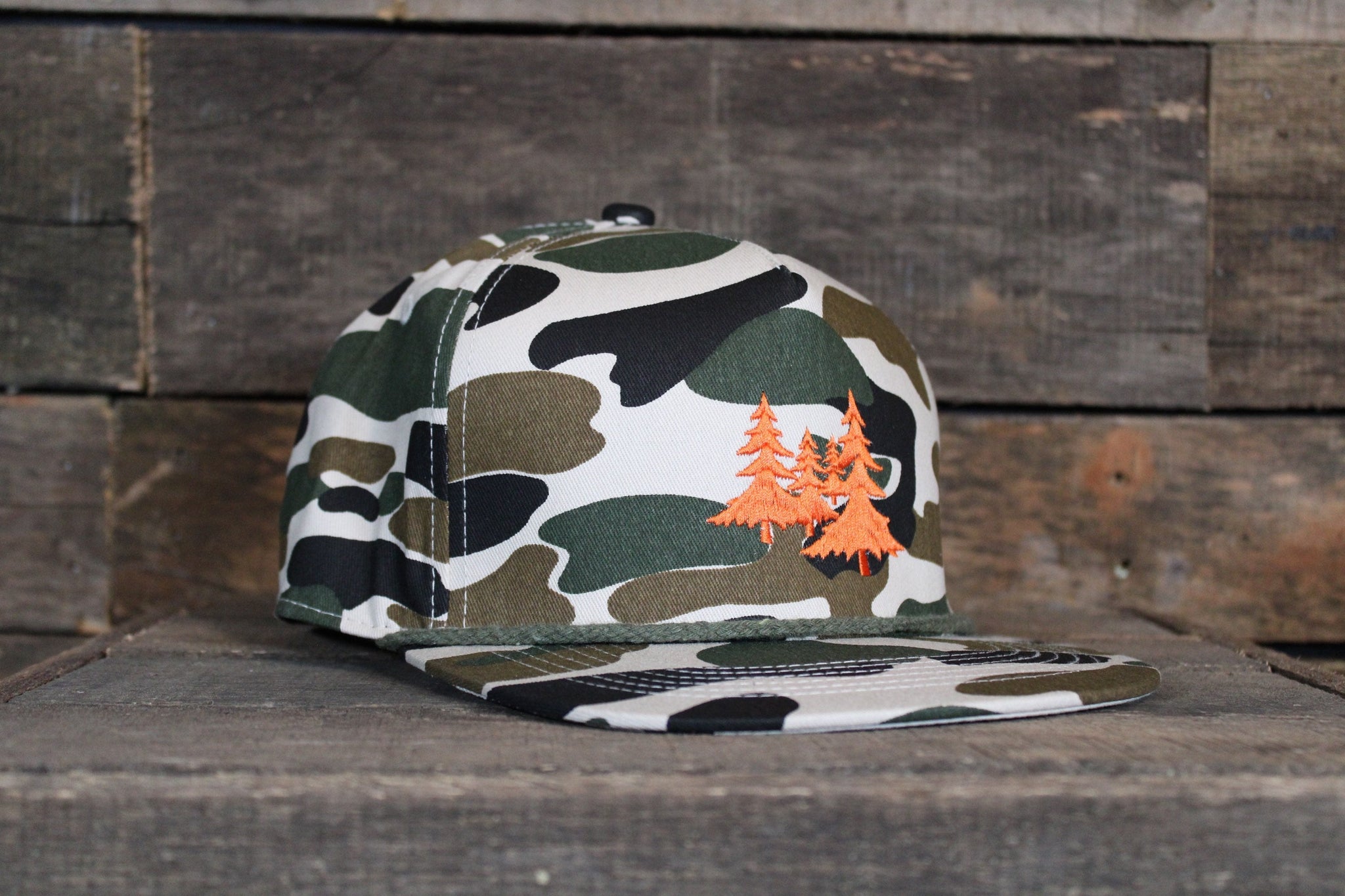 Landco Old School Camo Rope with Orange Trees Hat
