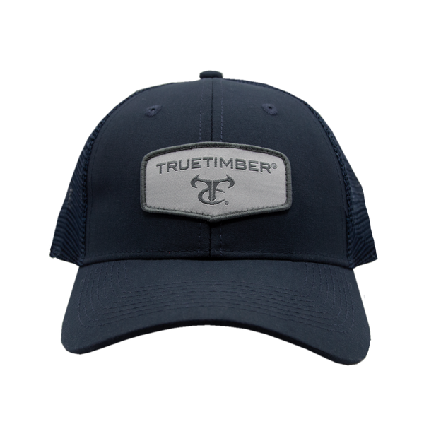 Navy Mesh Cap with Gray Patch