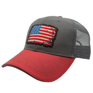 Faded Patch Cap - December Sky/Red