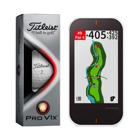 Garmin Approach G80 Handheld Golf GPS Bundle with 3 Titleist Pro V1X Golf Balls, Launch Monitor Radar Bundle, 41,000 Courses