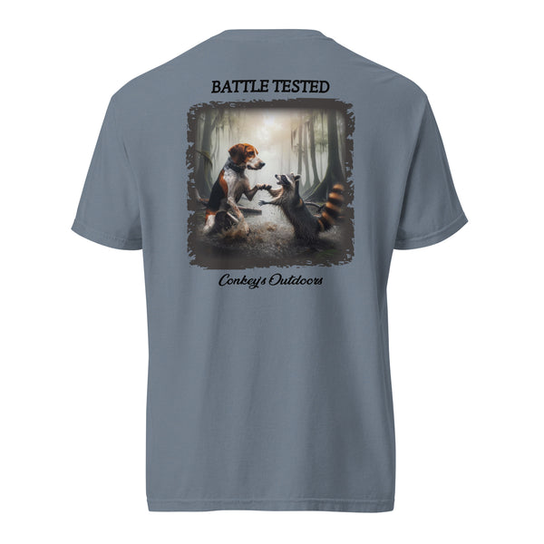 Battle Tested Coonhound vs Raccoon Shirt Blue Jean
