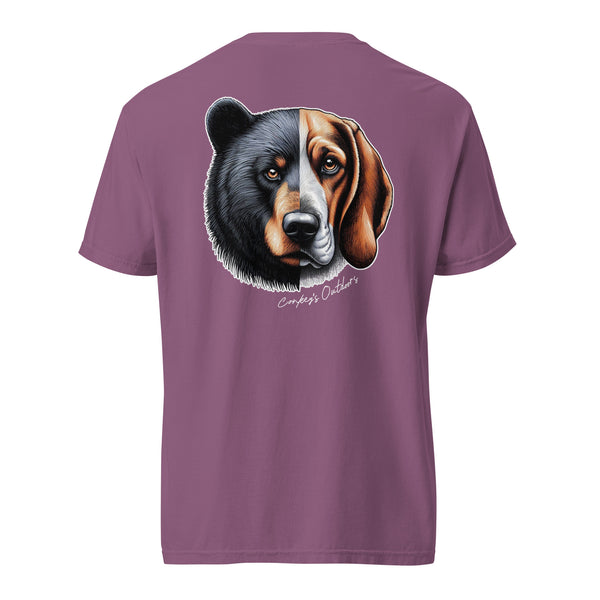 Be the Prey Split Face Bear Hound Shirt Berry