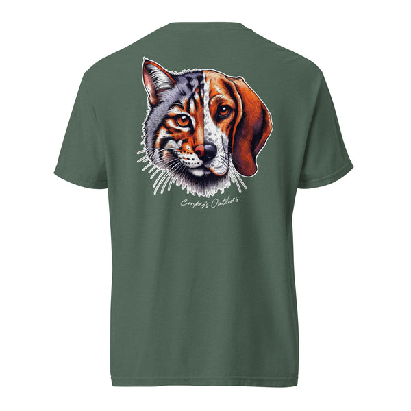 Be the Prey Split Face Bobcat Hound Shirt Blue Spruce
