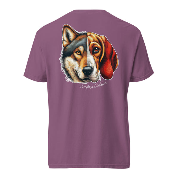 Be the Prey Split Face Coyote Hound Shirt Berry
