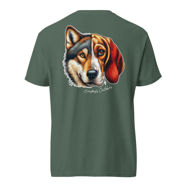Be the Prey Split Face Coyote Hound Shirt Blue Spruce
