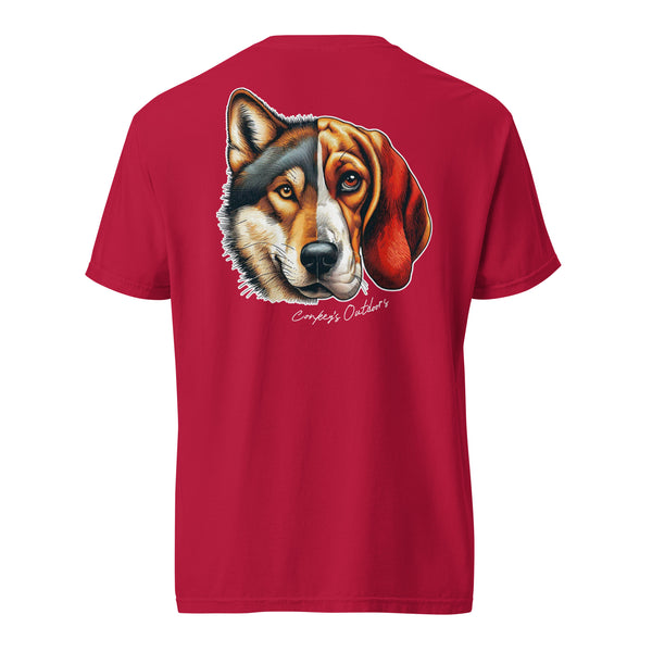 Be the Prey Split Face Coyote Hound Shirt Red
