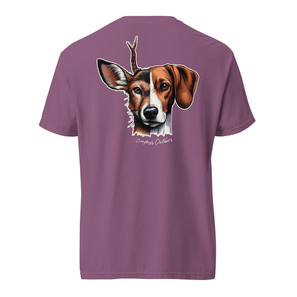Be the Prey Split Face Deer Hound Shirt Berry
