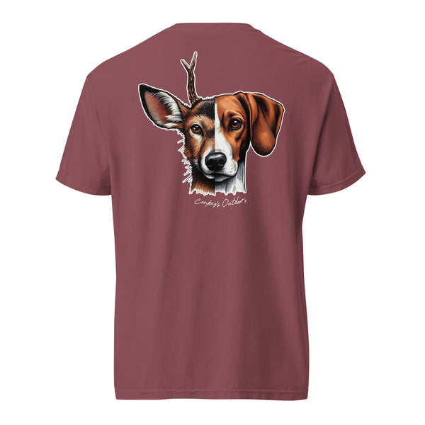 Be the Prey Split Face Deer Hound Shirt Brick

