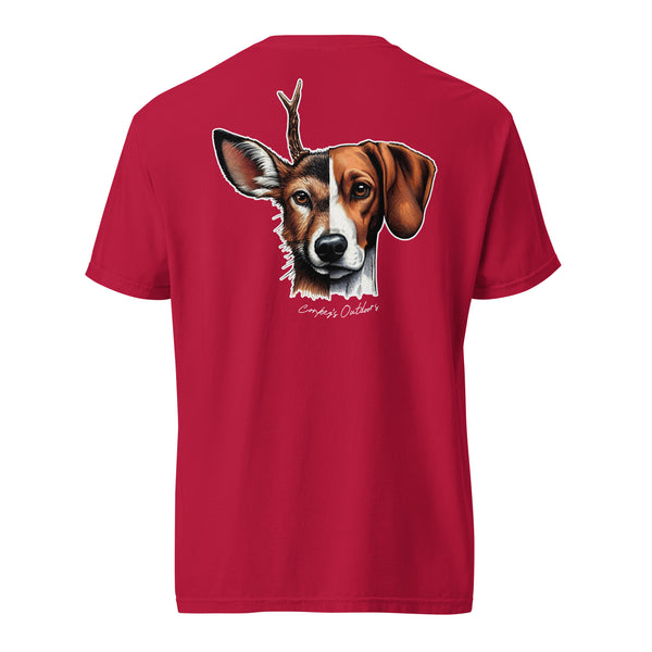 Be the Prey Split Face Deer Hound Shirt Red
