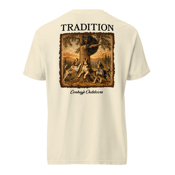 Bear Hunting Tradition Coonhound Shirt Ivory

