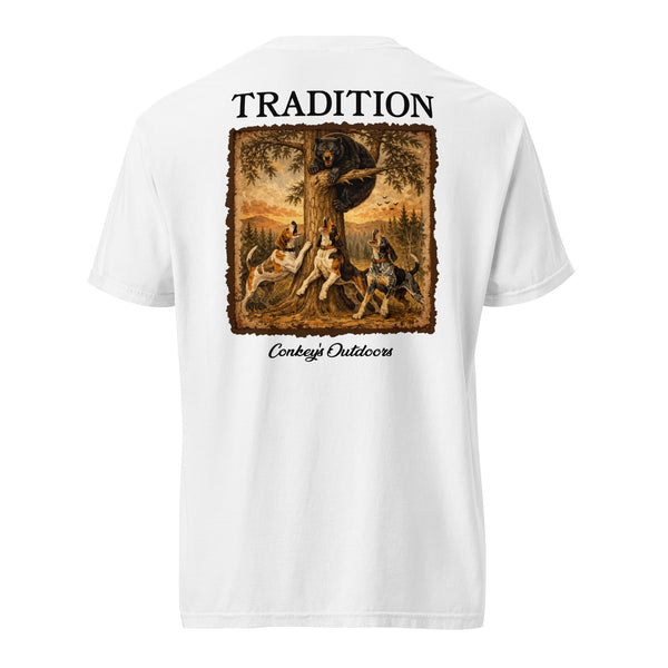 Bear Hunting Tradition Coonhound Shirt White
