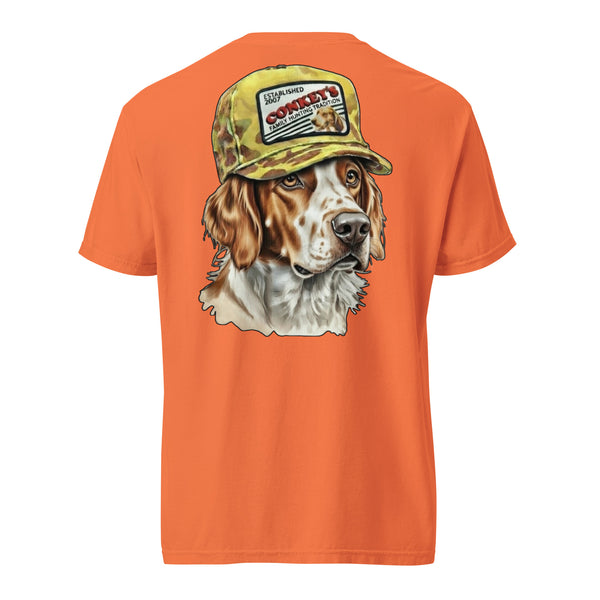 Brittany Tradition Bird Dog Shirt Burnt Orange