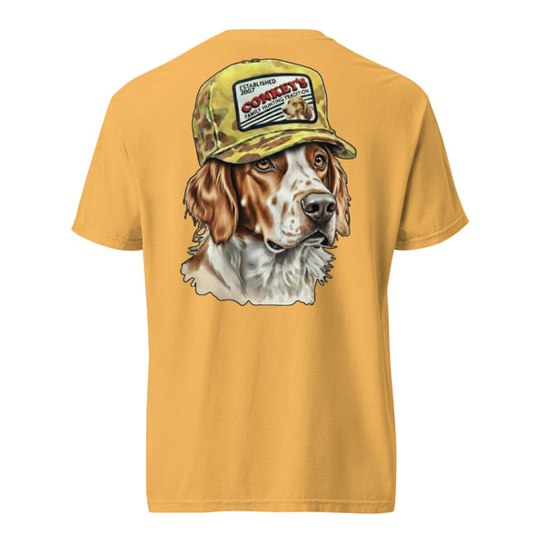 Brittany Tradition Bird Dog Shirt Mustard