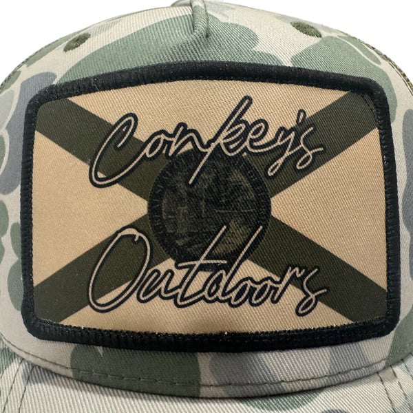 Conkey's Florida Tradition Green Camo Hunting Hat Patch
