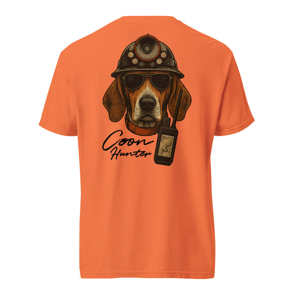 Coon Hunter Portrait Shirt Back Logo Burnt Orange