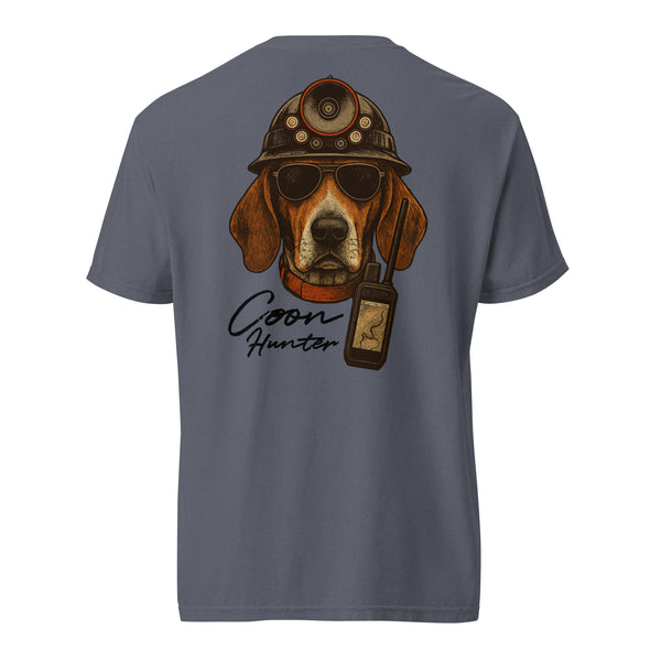 Coon Hunter Portrait Shirt Back Logo Denim Front