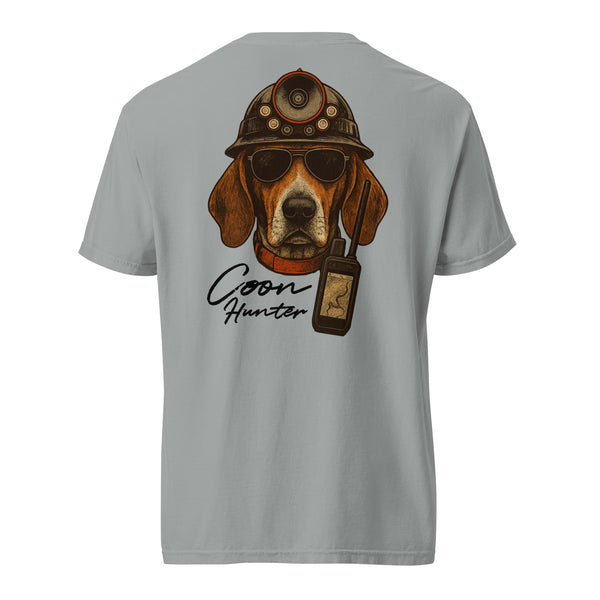 Coon Hunter Portrait Shirt Back Logo Granite