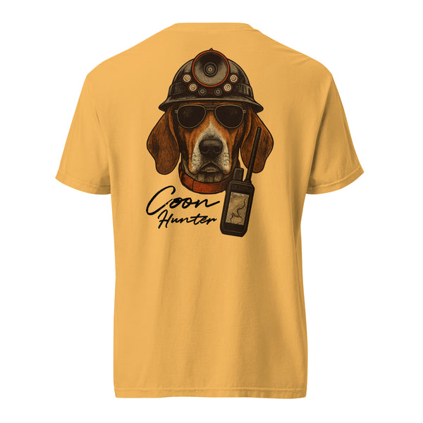 Coon Hunter Portrait Shirt Back Logo Mustard