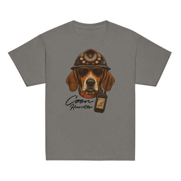 Coon Hunter Youth Shirt Charcoal