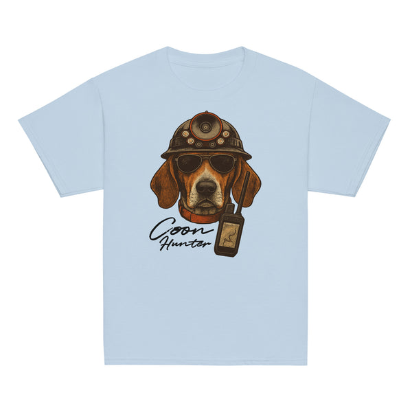 Coon Hunter Youth Shirt Light Blue