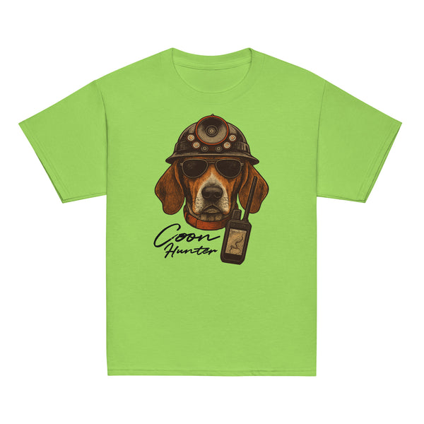 Coon Hunter Youth Shirt Lime