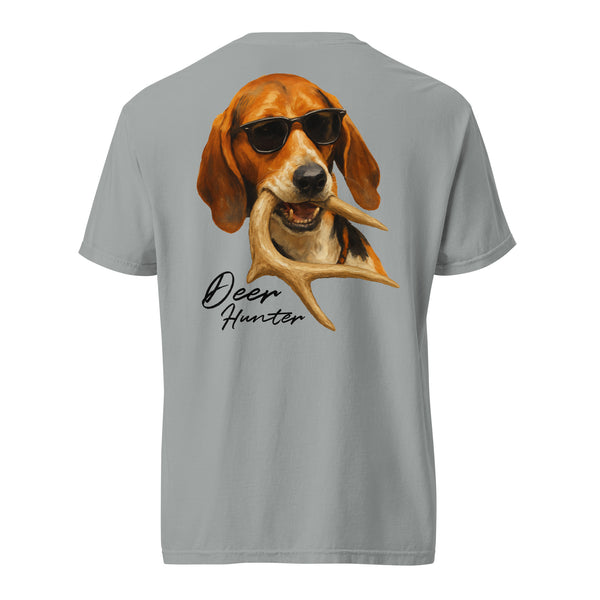 Deer Hunter Portrait Shirt Back Logo Granite
