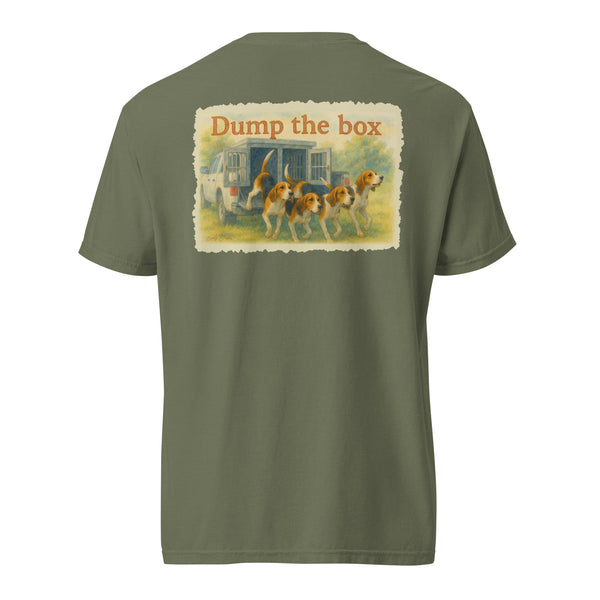 Dump the Box Watercolor Coonhound Shirt Moss