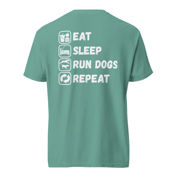 Eat Sleep Run Dogs Repeat Shirt Seafoam