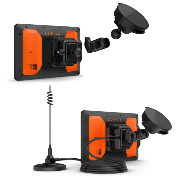 Garmin Alpha XL Mounted In Hunting Truck
