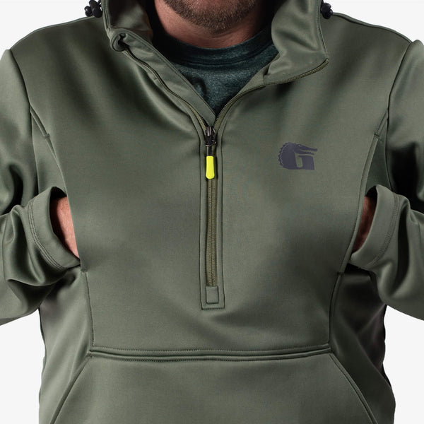 Gator Waders Catahoula 1/2 Zip Hoodie | Mens - Olive