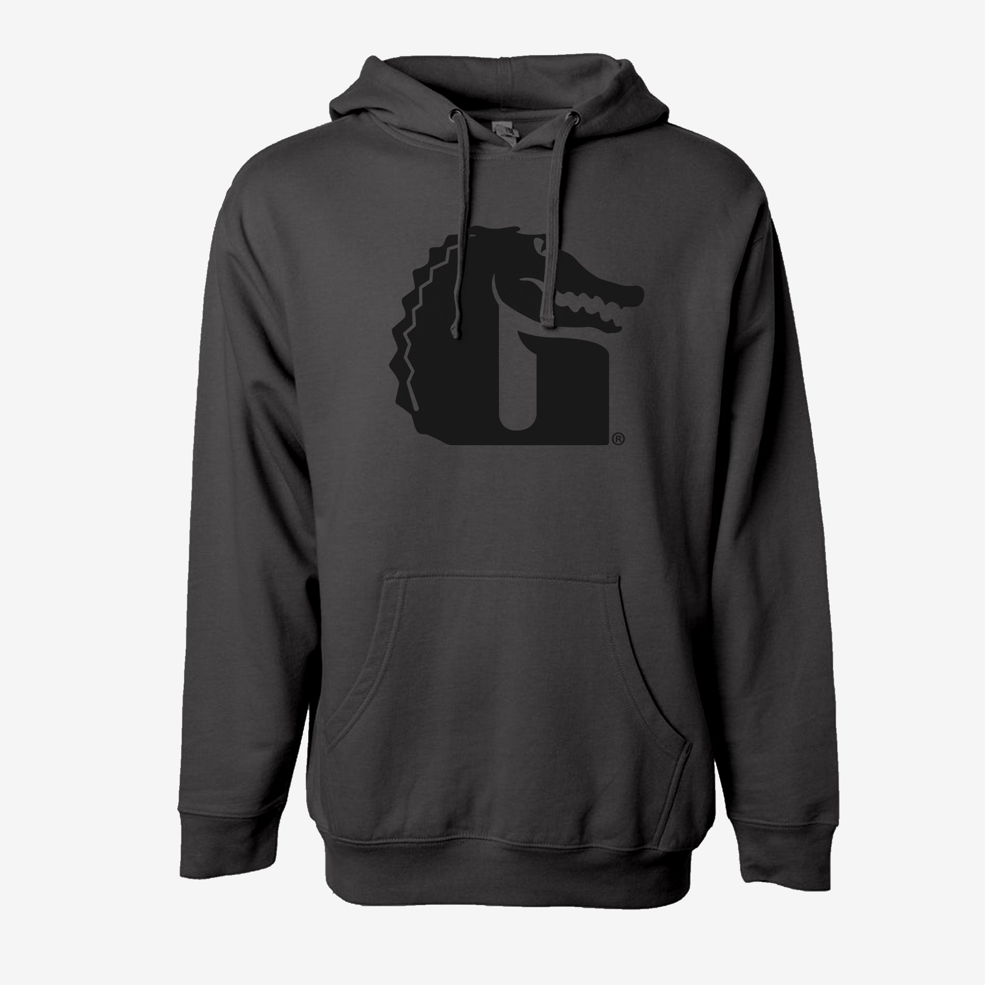 Gator Waders Logo Hoodie | Charcoal Grey