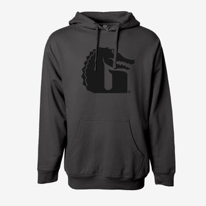 Gator Waders Logo Hoodie | Charcoal Grey