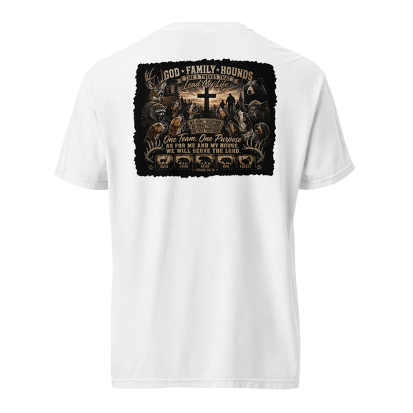 God Family Hounds Hunting Shirt  White
